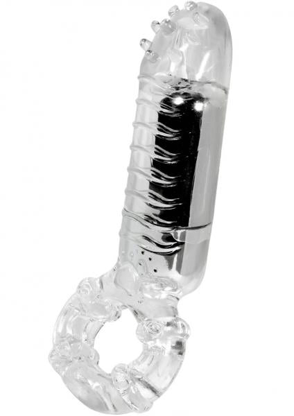 Hero Cockring & Clitoral Massager Waterproof Clear