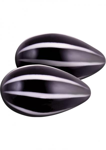 Crystal Premium Glass Eggs Black 1.75 By 1 Inch