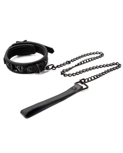 Sinful 1 inch Collar & Leash Black