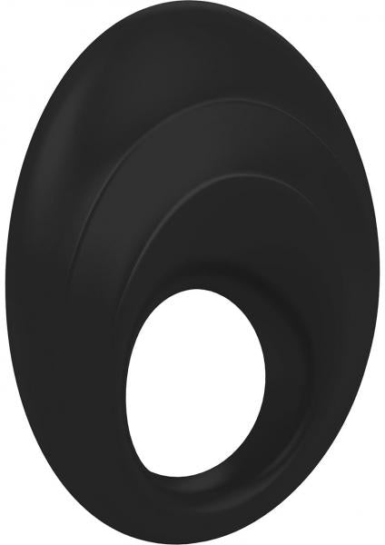 Ovo B5 Silicone Cock Ring Waterproof Black And Chrome