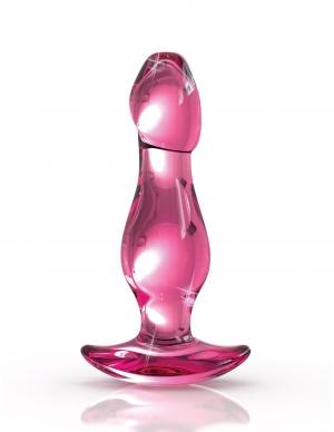 Icicles No 73 Glass Anal Plug Pink 3.6 Inch