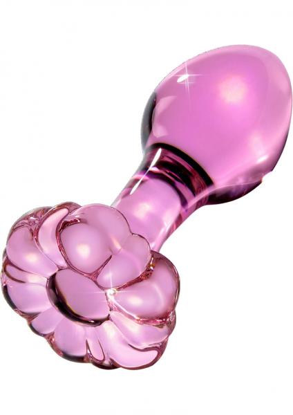 Icicles No 48 Glass Anal Plug Pink 3 Inch