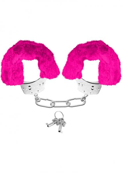 Neon Furry Cuffs Pink