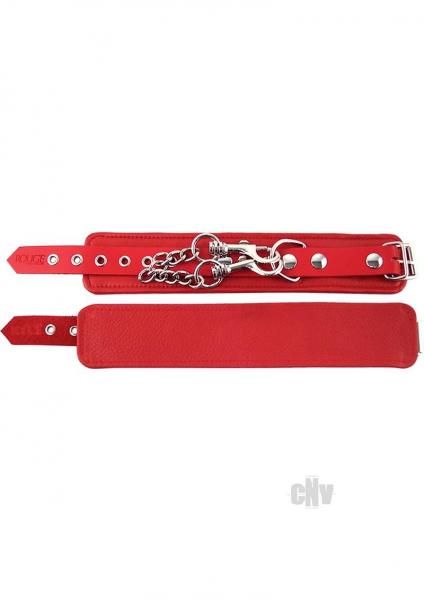 Rouge Plain Wrist Cuffs Red