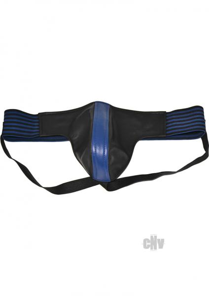 Rouge Jock Strap Strip Waist Band Black Blue Lg