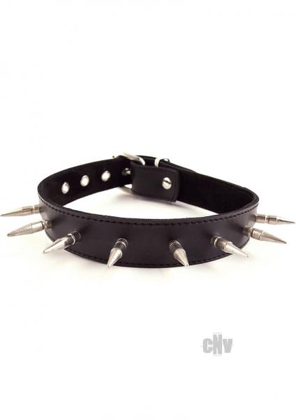 Rouge Spiked Collar with 1 inch Spikes Black