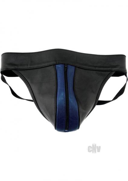 Rouge Zip Lux Jock Black Blue Medium