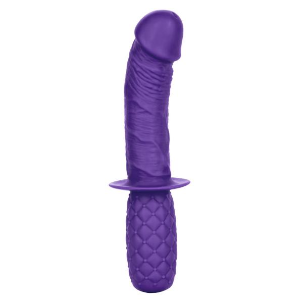 Silicone Grip Thruster Purple G-Spot Dildo