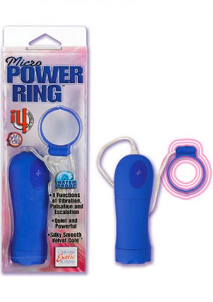 Micro Power Ring 4 Functino Velvet Cote1.5 Inch Blue