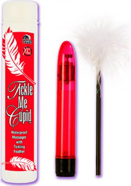 Tickle Me Cupid Vibrator And Tickling Feather White