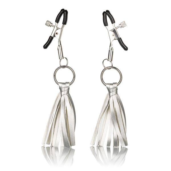 Nipple Play Playful Tassels Nipple Clamps Silver