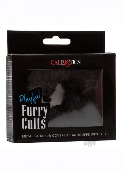 Playful Furry Cuffs Black