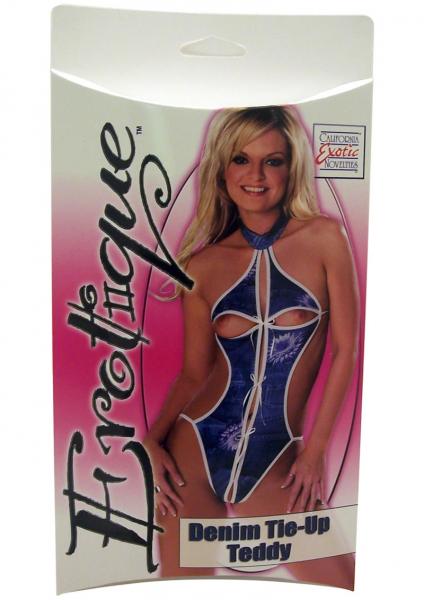 Erotique Denim Tie Up Teddy Blue