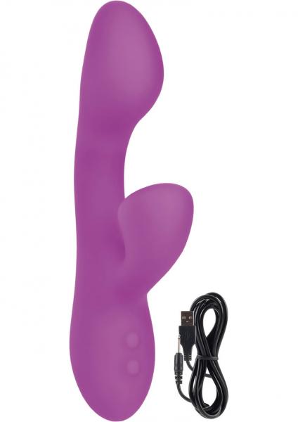 Lust L17 Silicone Dual Vibrator Waterproof Purple 7.5 Inch