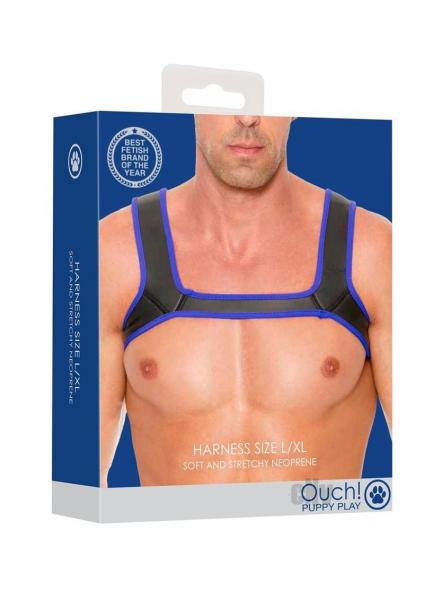 Ouch Neoprene Harness L/xl Blue