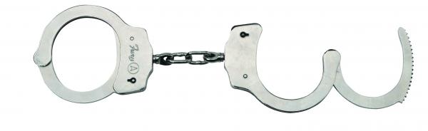 Nickel Coated Steel Handcuffs With Double Lock Silver