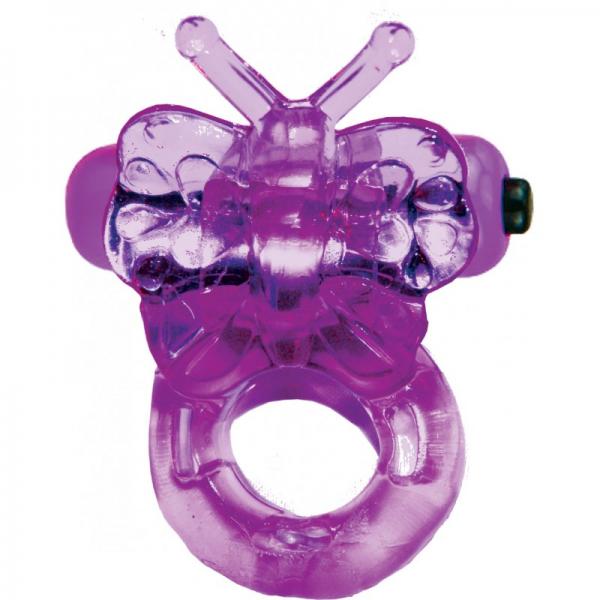 Purrrfect Pets Buzzy Butterfly Vibrating Ring Purple