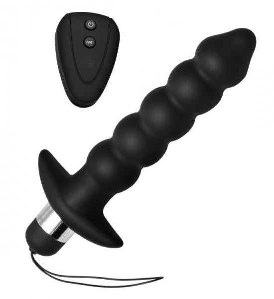 Black Vibrating Remote Anal Beads