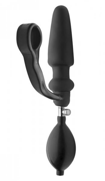 Exxpander Inflatable Plug with Cock Ring Black