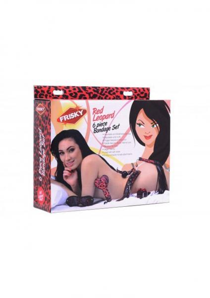 Frisky Red Leopard Bondage Set 6pc