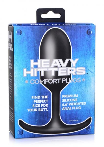 Hh Silicone Weighted Anal Plug Xl Black