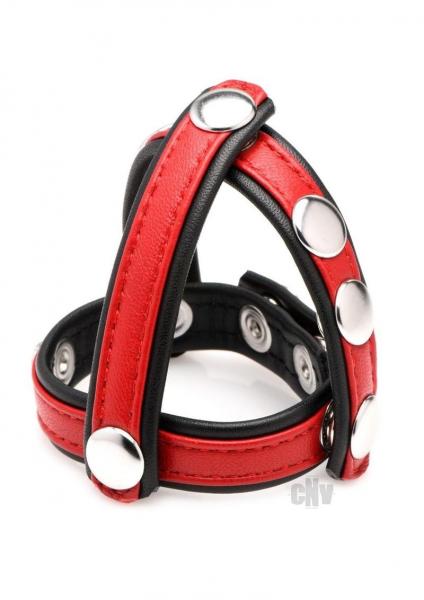 Cg Leather Snap-on Harness Red