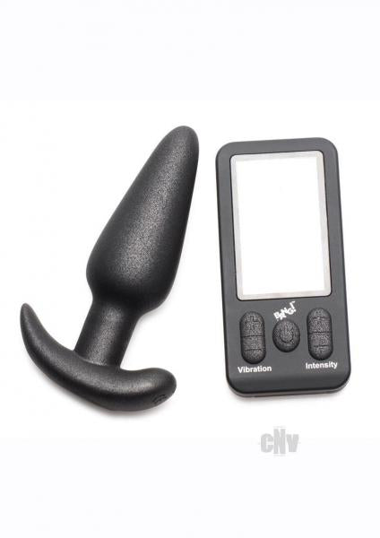 Bg 25x Silicone Butt Plug W/remote Black