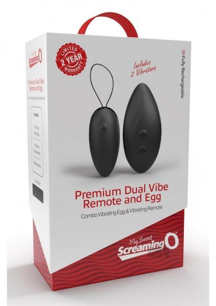 Premium Dual Vibe Remote And Egg Black