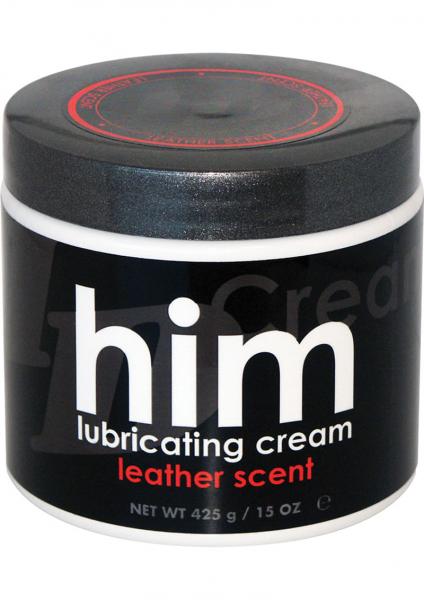 ID Him Oil Based Lubricant Cream Leather Scented 15 Ounce