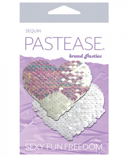 Pastease Color Changing Flip Sequins Heart - Pearl/white O/s