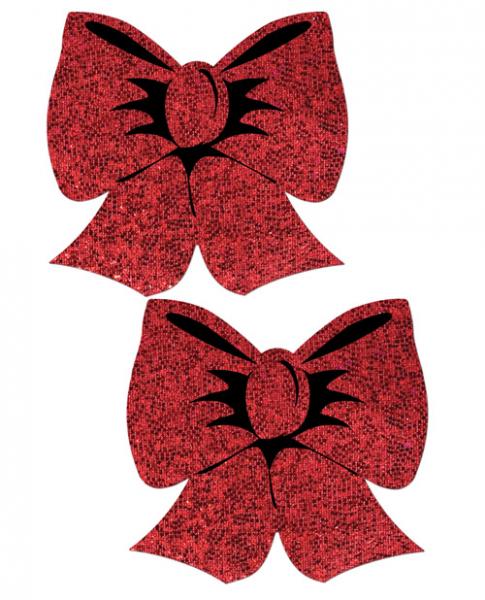 Pastease Hologram Bows Red Pasties