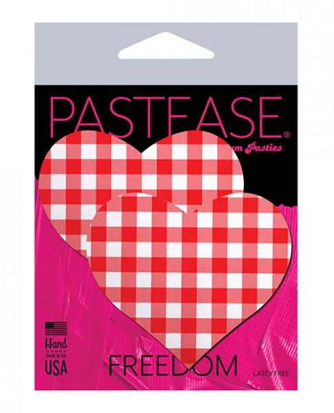 Pastease Premium Gingham Heart - Red O/s