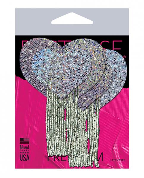 Pastease Tassel Glitter Heart - Silver O/s