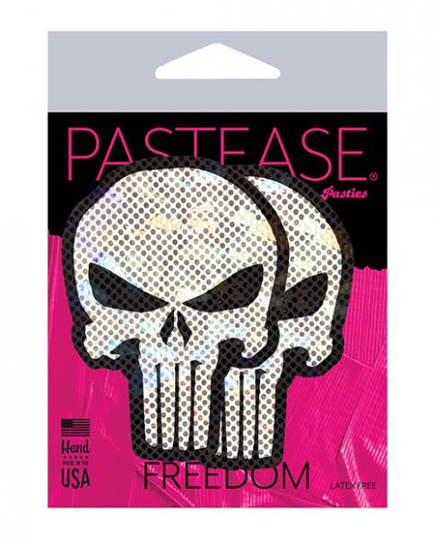 Pastease Glittering Punisher Skull - White/black O/s