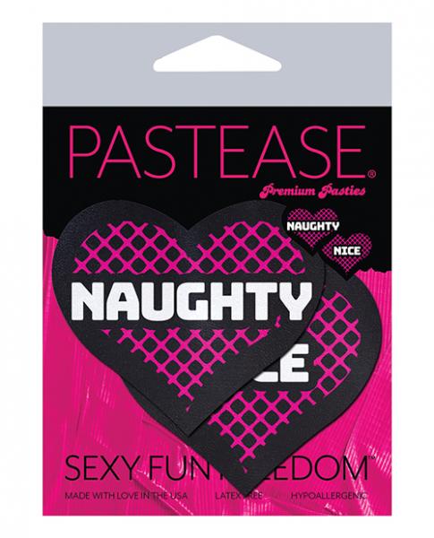 Pastease Naughty & Nice Hearts - Black/pink O/s