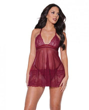 Holiday Soft Underwire Babydoll & Thong Merlot