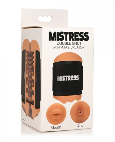 Curve Novelties Mistress Double Shot Mini Masturbator Ass & Mouth - Medium