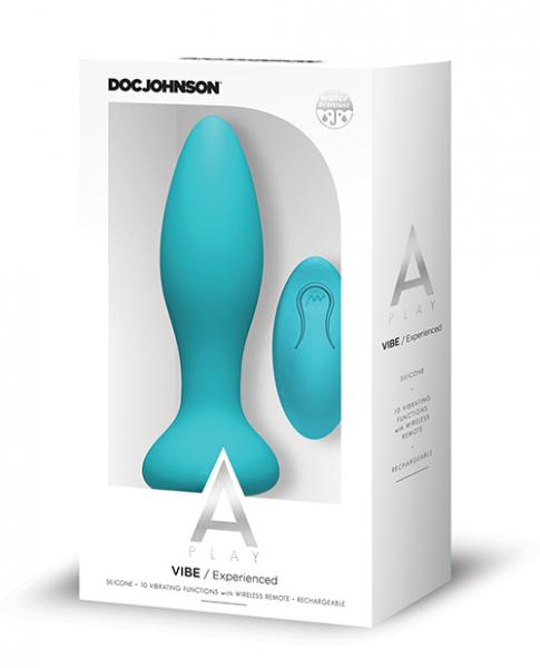 A Play Rechargeable Silicone Experienced Anal Plug W/remote - Teal