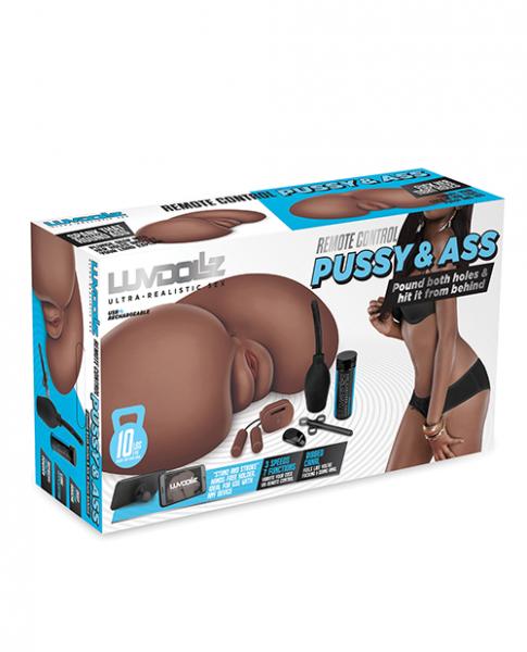 Luvdolz Remote Control Rechargeable Pussy & Ass W/douche - Mocha