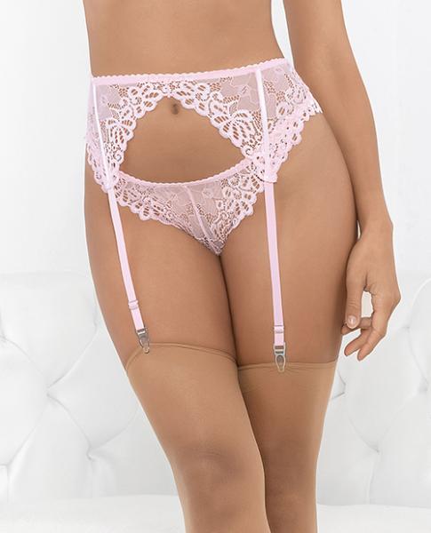 Lace Romance Garterbelt Pink Xl