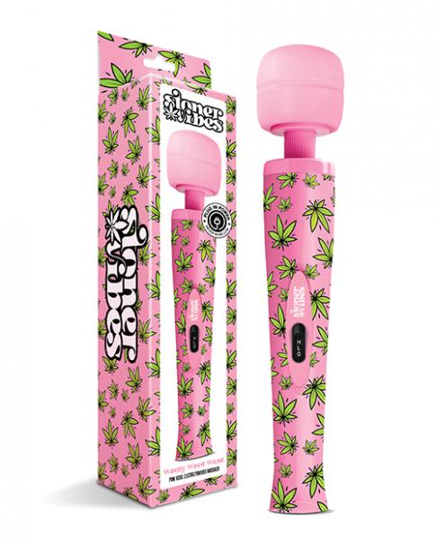 Stoner Vibes Wacky Weed Wand Massager - Pink Kush