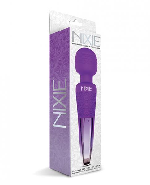 Nixie Rechargeable Wand Massager - Purple Ombre Metallic