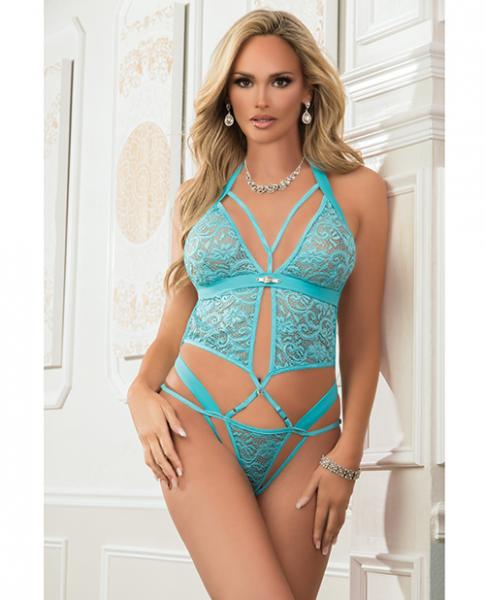 Cut Out Laced Halter Teddy Blue Dreamer O/s