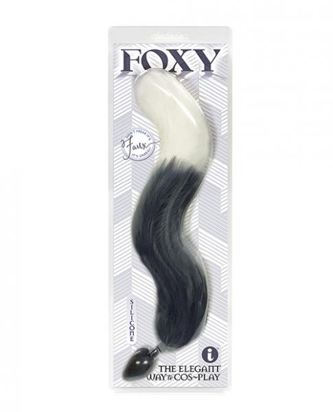 Foxy Fox Tail Silicone Butt Plug - Silver