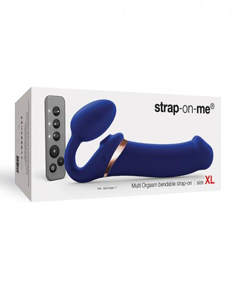 Strap On Me Multi Orgasm Bendable Strapless Strap On Extra Large - Night Blue