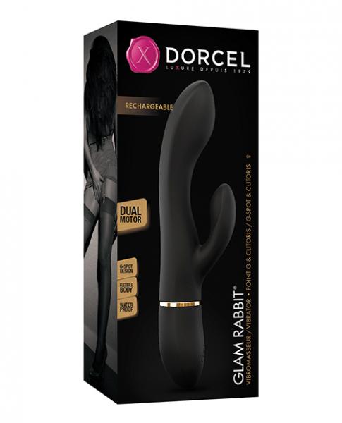 Dorcel Glam Rabbit Vibrator - Black/gold