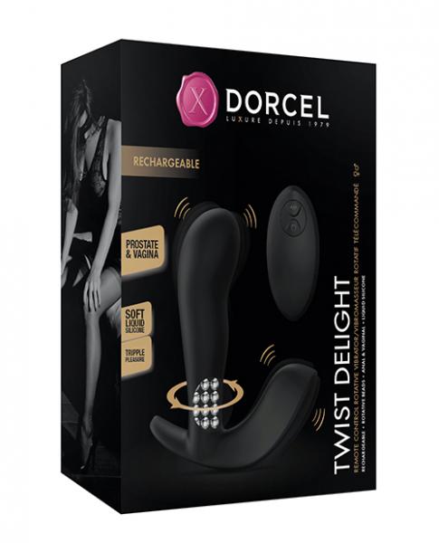 Dorcel Twist Delight Rotating Head W/beads - Black