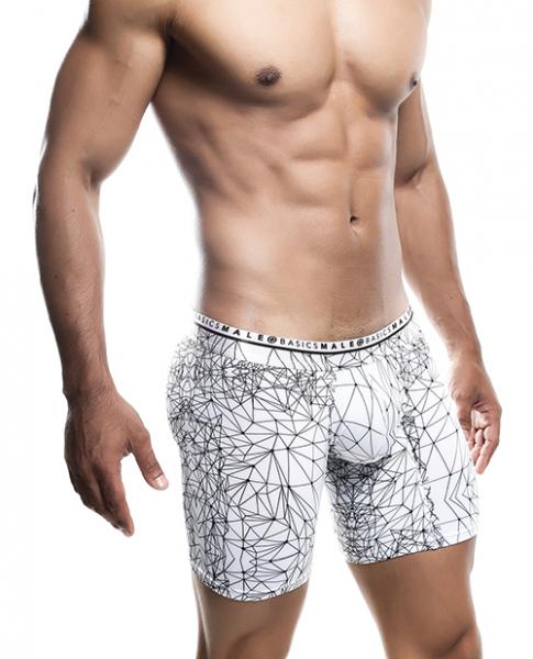 Male Basics Spider Hipster Boxer Brief White/black Lg