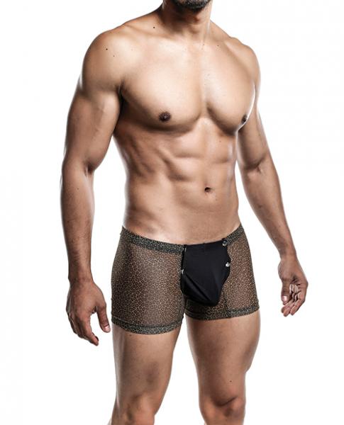 Male Basics Sinful Magic Leopard Pouch Boxer Black L/xl