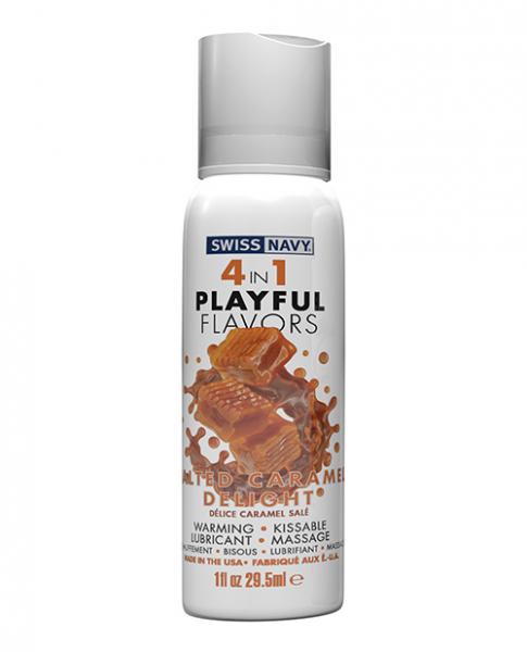 Swiss Navy 4 In 1 Playful Flavors - 1 Oz Salted Caramel Delight